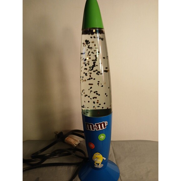 M & M`s Glitter Glow Lava Lamp 2011 Retro Light Works/ With Bulb Tested Works - Picture 2 of 16